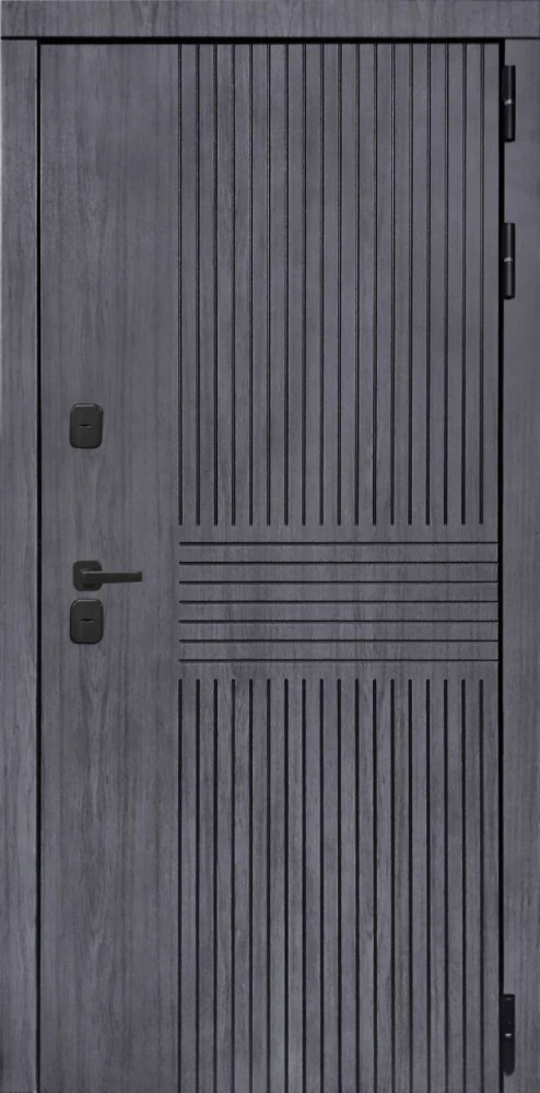 Входная дверь ДвериПРО Берген ФЛ-256 (10мм, бетон пепельный) DPRO197946 внешняя сторона